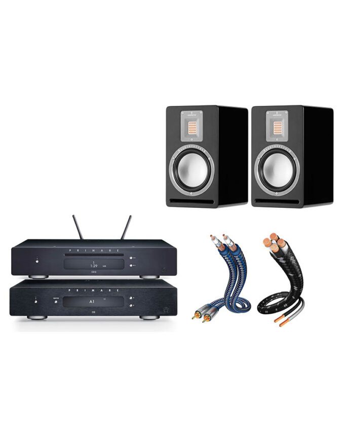 Primare I15/CD15 Prisma + Audiovector QR 1 coppia + Inakustik LS-40 + Premium RCA Bundle Black