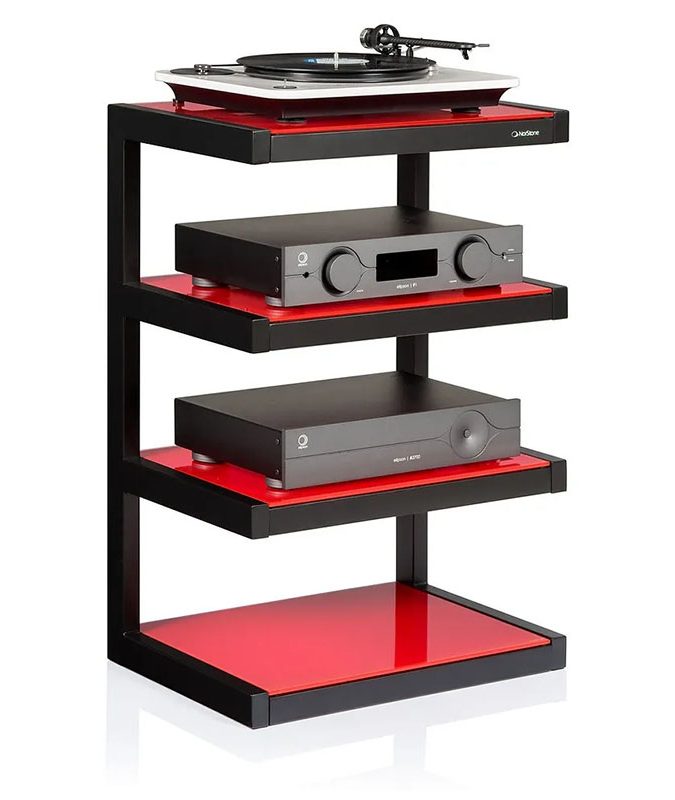 Norstone ESSE Mobile Rack Porta Elettroniche HiFi Red